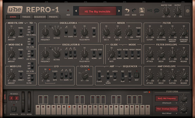 Repro synthesizer plugin