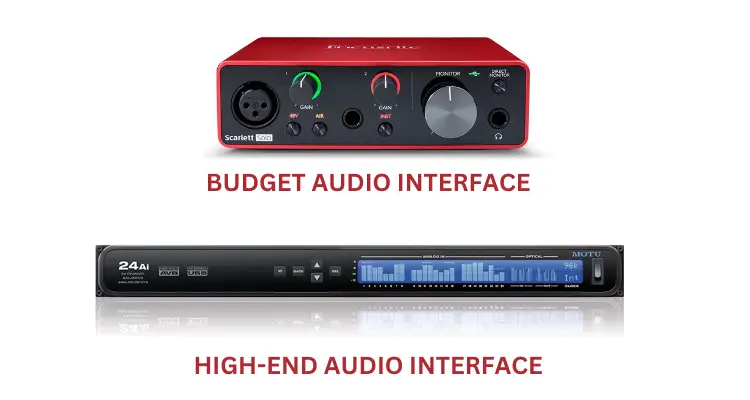 budget audio interface vs high end audio interface