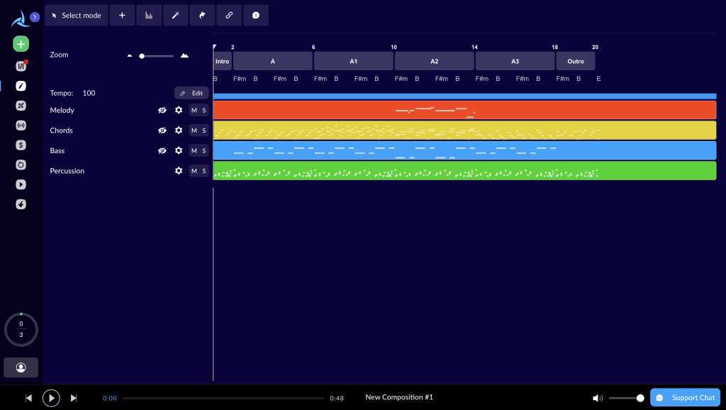 AIVA AI music generation software