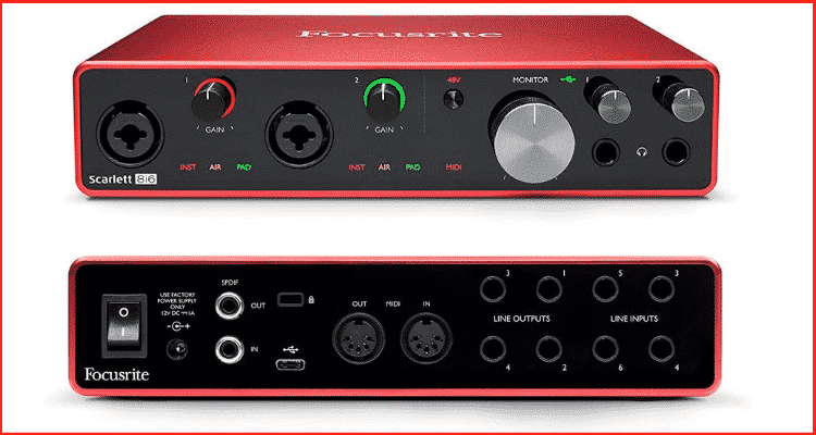 Focusrite Scarlett 8i6 best audio interface 2020