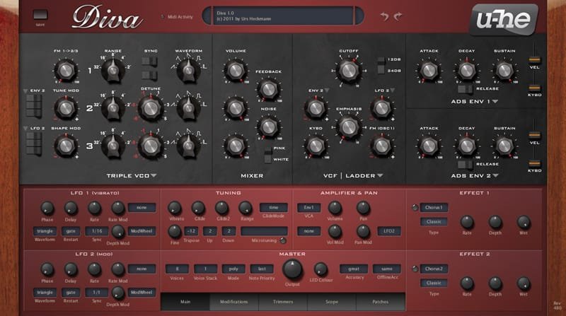 UHE Diva software synth