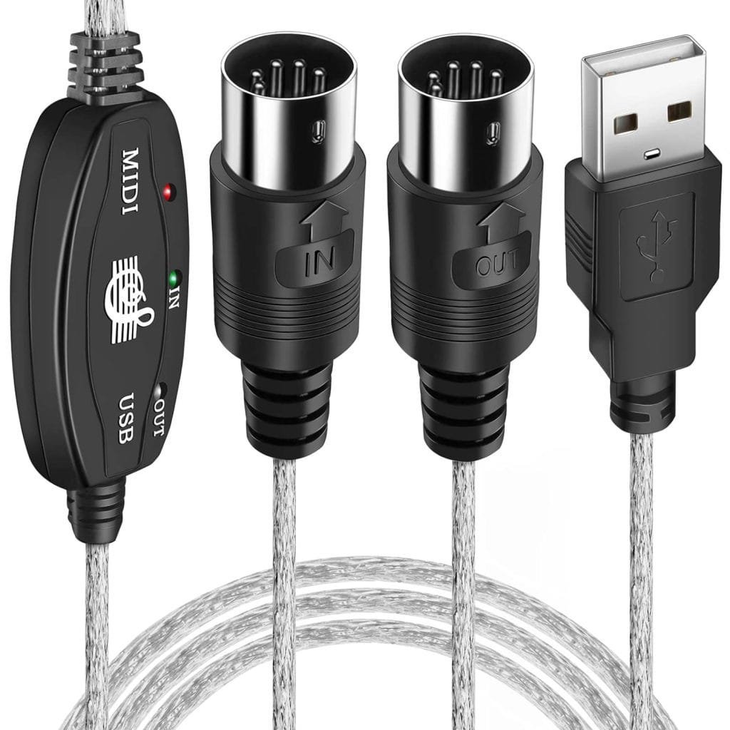 URWOOW MIDI USB Adapter Converter Cable