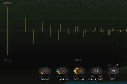 effects and delay display section