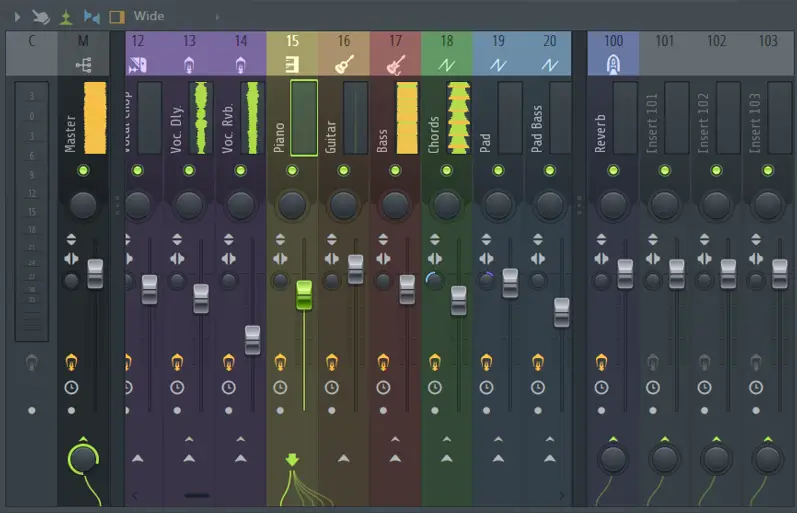 fl studio mixer