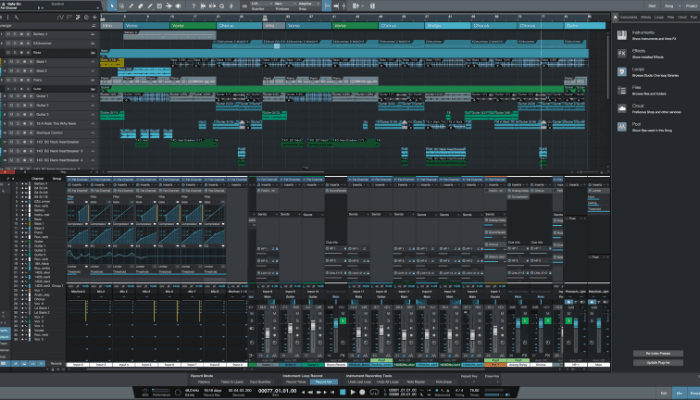 presonus studio one user interface